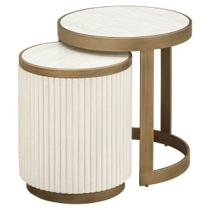 Bijzettafel Tivoli white (Set of 2) Richmond Interiors