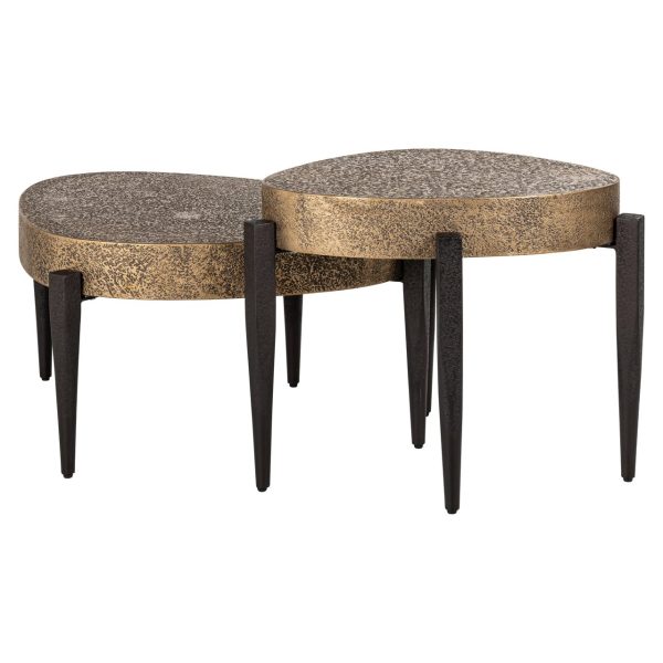 Salontafel Marquee black/gold (Set of 2) Richmond Interiors - Afbeelding 3