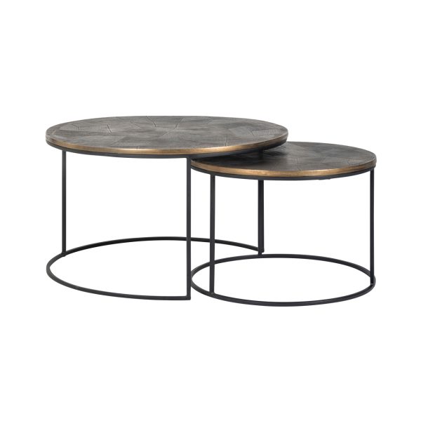 Salontafel Tulum brushed gold (Set of 2) Richmond Interiors