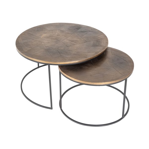 Salontafel Tulum brushed gold (Set of 2) Richmond Interiors - Afbeelding 2