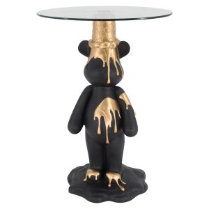 Bijzettafel Ice bear black/gold Richmond Interiors