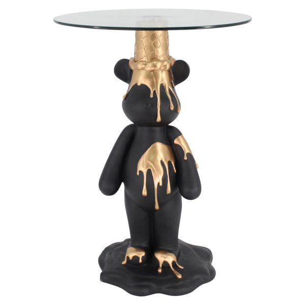 Bijzettafel Ice bear black/gold Richmond Interiors