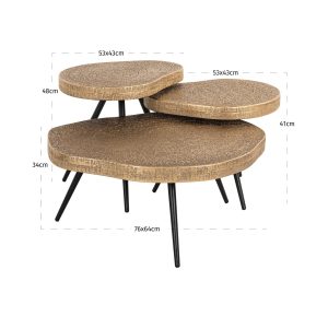 Salontafel Symba bronze (Set of 3) Richmond Interiors