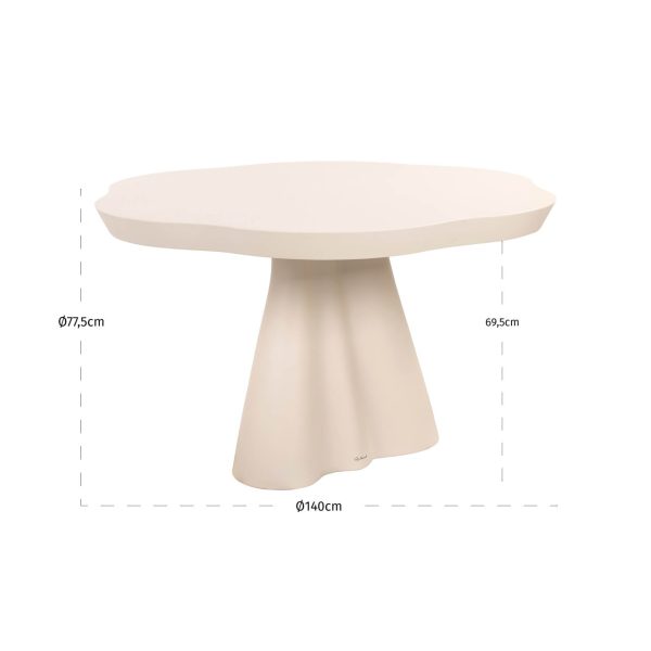 Outdoor eettafel Urban Bloom sandstone 140Ø Richmond Interiors - Afbeelding 6