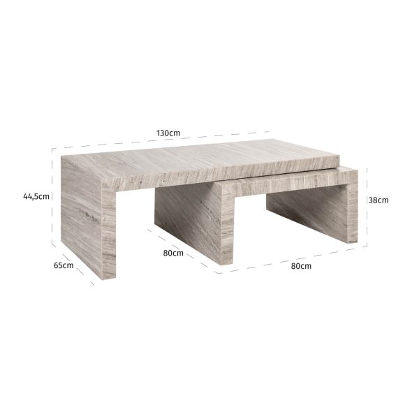 Salontafel Novaz sand (Set of 2) Richmond Interiors - Afbeelding 13
