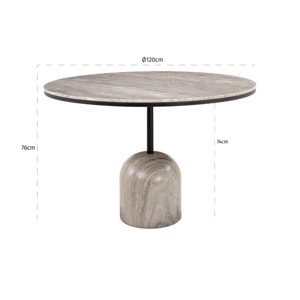 Eettafel Duncan sand 120Ø Richmond Interiors - Afbeelding 2