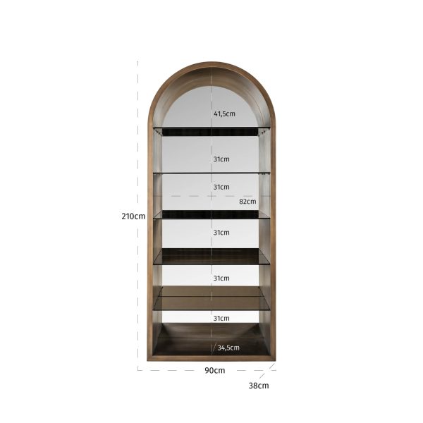 Wandkast Bowic brushed gold Richmond Interiors - Afbeelding 5