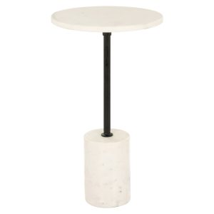 Bijzettafel Misty black/white 30Ø Richmond Interiors