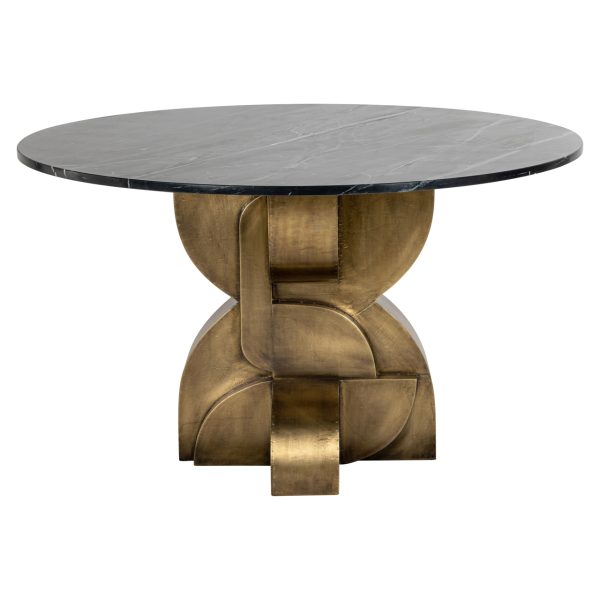 Eettafel Maddox black/gold 130Ø Richmond Interiors - Afbeelding 2
