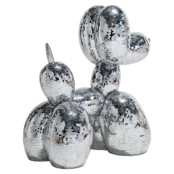 Decoratief object Dog silver large Richmond Interiors - Afbeelding 4