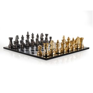 Decoratief spel Saray black/gold chessboard Richmond Interiors