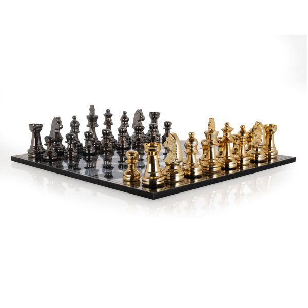 Decoratief spel Saray black/gold chessboard Richmond Interiors