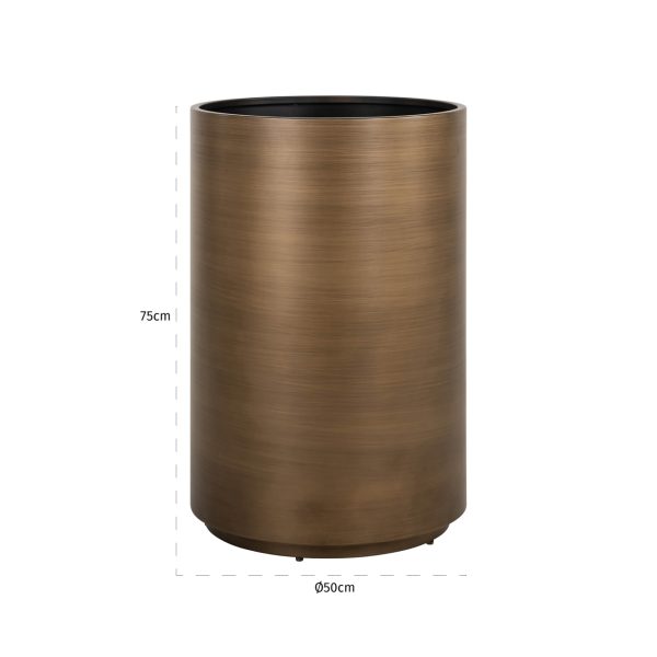 Plantenbak Dira brushed gold 50Ø Richmond Interiors - Afbeelding 2