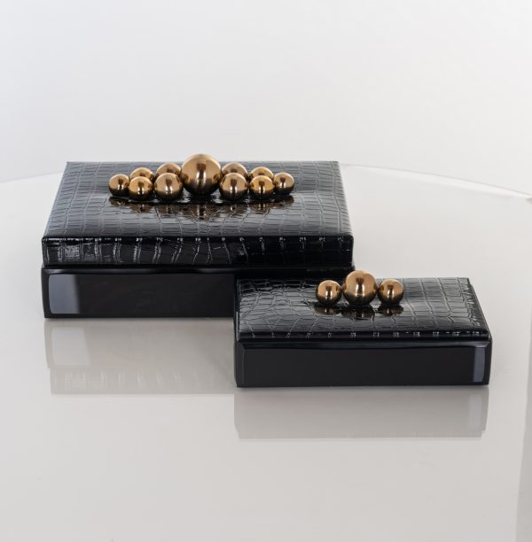 Opbergdoos Nina black small Richmond Interiors - Afbeelding 5