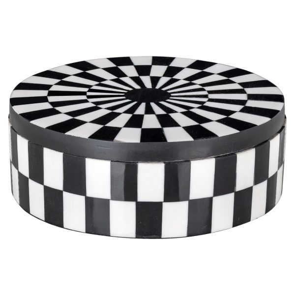 Opbergdoos Nore black/white Richmond Interiors - Afbeelding 2
