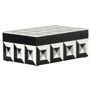Opbergdoos Licia black/white Richmond Interiors