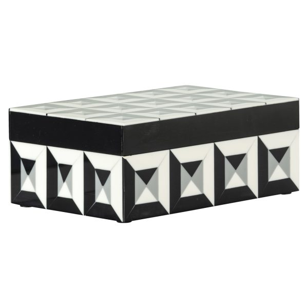 Opbergdoos Licia black/white Richmond Interiors