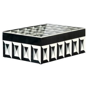 Opbergdoos Licia black/white large Richmond Interiors