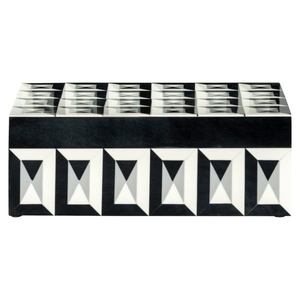 Opbergdoos Licia black/white large Richmond Interiors - Afbeelding 2