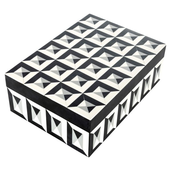 Opbergdoos Licia black/white large Richmond Interiors - Afbeelding 4