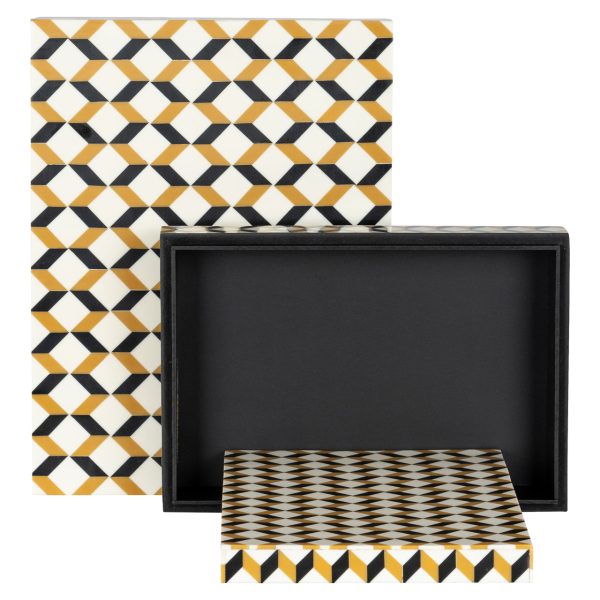 Opbergdoos Frences black/gold (Set of 2) Richmond Interiors - Afbeelding 6