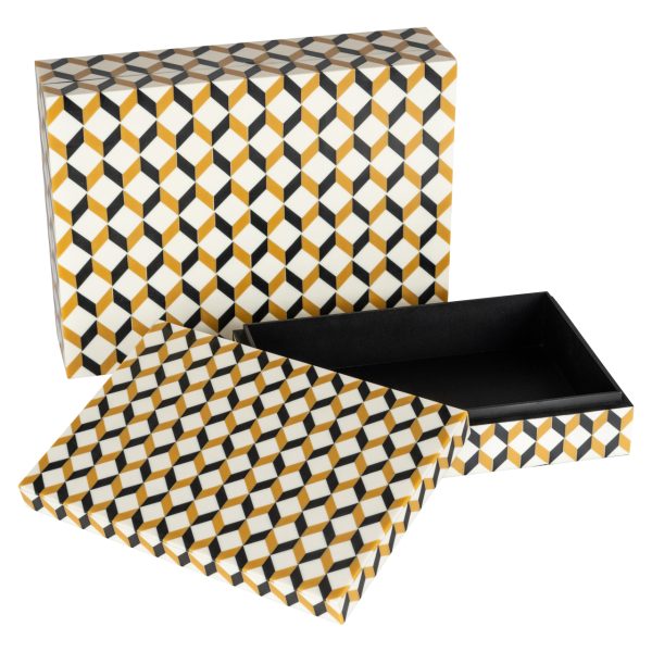 Opbergdoos Frences black/gold (Set of 2) Richmond Interiors - Afbeelding 4