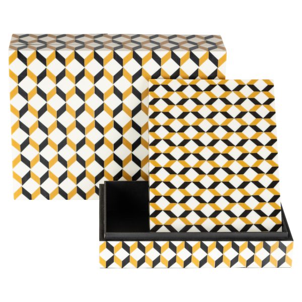 Opbergdoos Frences black/gold (Set of 2) Richmond Interiors - Afbeelding 5