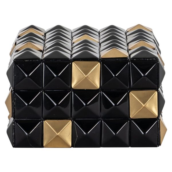Opbergdoos Velicia black/gold Richmond Interiors - Afbeelding 3