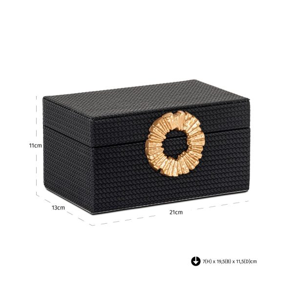 Opbergdoos Amal black/gold small Richmond Interiors - Afbeelding 9