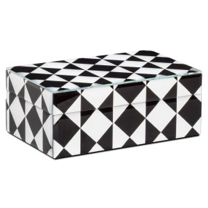 Opbergdoos Silas black/white small Richmond Interiors