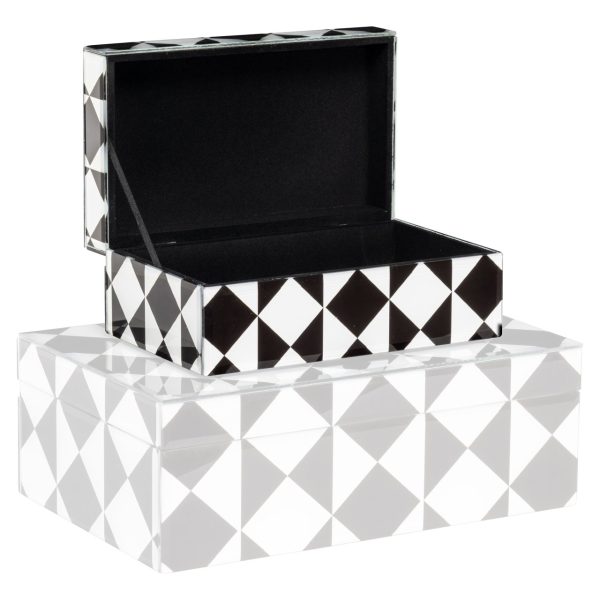 Opbergdoos Silas black/white small Richmond Interiors - Afbeelding 7
