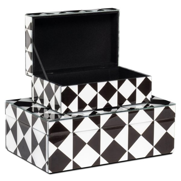 Opbergdoos Silas black/white large Richmond Interiors - Afbeelding 7