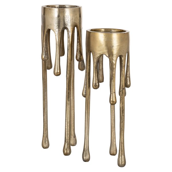 Kandelaar Lorin brushed gold small Richmond Interiors - Afbeelding 2