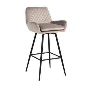 Barstoel Linsey khaki velvet  (Set of 2) Richmond Interiors