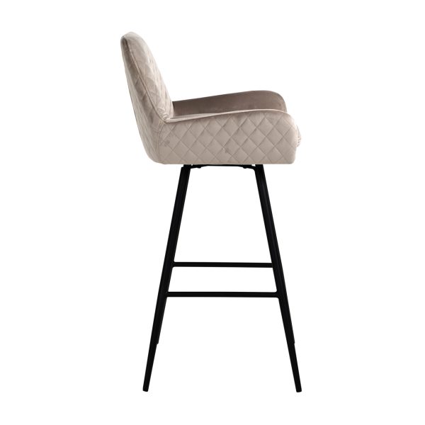 Barstoel Linsey khaki velvet  (Set of 2) Richmond Interiors - Afbeelding 2