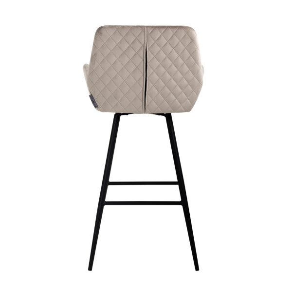 Barstoel Linsey khaki velvet  (Set of 2) Richmond Interiors - Afbeelding 3