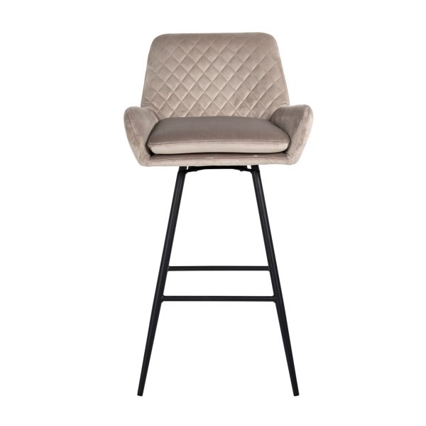 Barstoel Linsey khaki velvet  (Set of 2) Richmond Interiors - Afbeelding 4