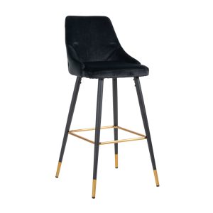 Barstoel Imani black velvet (Set of 2) Richmond Interiors
