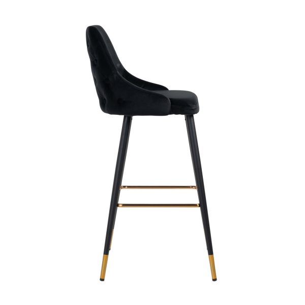 Barstoel Imani black velvet (Set of 2) Richmond Interiors - Afbeelding 2