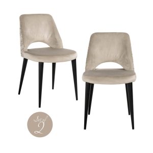 Eetkamerstoel Tabitha trendy nature fire retardant (Set of 2) Richmond Interiors