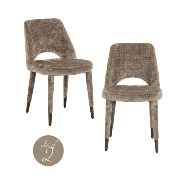 Eetkamerstoel Cecilia niagara stone fire retardant (Set of 2) Richmond Interiors