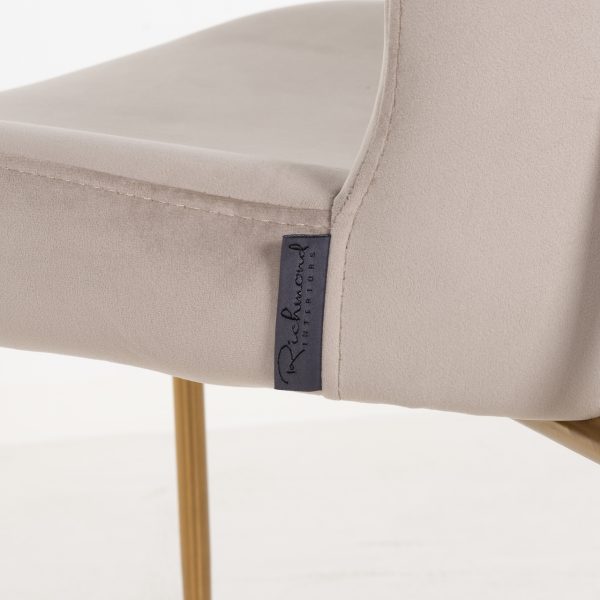 Eetkamerstoel Odessa khaki velvet fire retardant (Set of 2) Richmond Interiors - Afbeelding 4