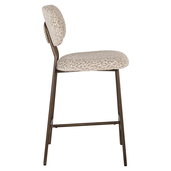 Counterstoel Xenia beige leopard fire retardant (Set of 2) Richmond Interiors - Afbeelding 5
