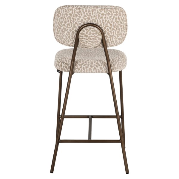 Counterstoel Xenia beige leopard fire retardant (Set of 2) Richmond Interiors - Afbeelding 4