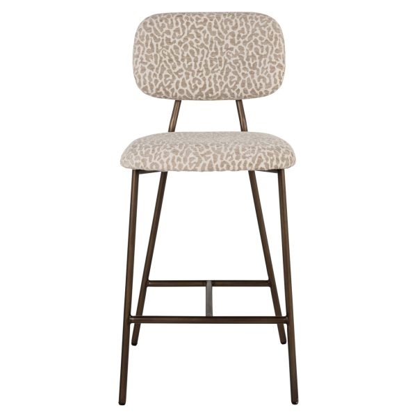 Counterstoel Xenia beige leopard fire retardant (Set of 2) Richmond Interiors - Afbeelding 3