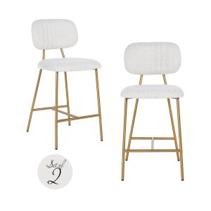 Counterstoel Xenia white bouclé (Set of 2) Richmond Interiors