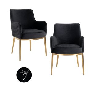 Eetkamerstoel Breeze quartz anthracite fire retardant (Set of 2) Richmond Interiors
