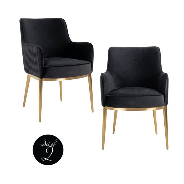 Eetkamerstoel Breeze quartz anthracite fire retardant (Set of 2) Richmond Interiors