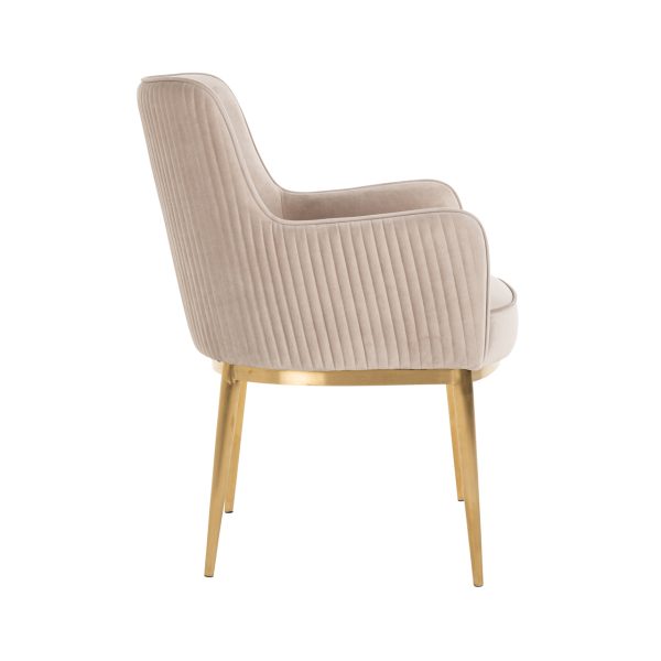 Eetkamerstoel Breeze khaki velvet fire retardant (Set of 2) Richmond Interiors - Afbeelding 2