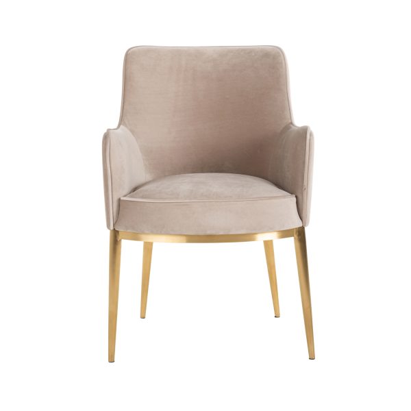 Eetkamerstoel Breeze khaki velvet fire retardant (Set of 2) Richmond Interiors - Afbeelding 4